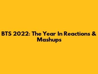 BTS 2022: The Year In Reactions & Mashups