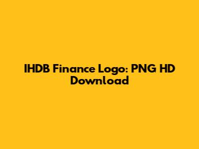 IHDB Finance Logo: PNG HD Download