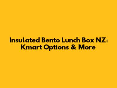 Insulated Bento Lunch Box NZ: Kmart Options & More