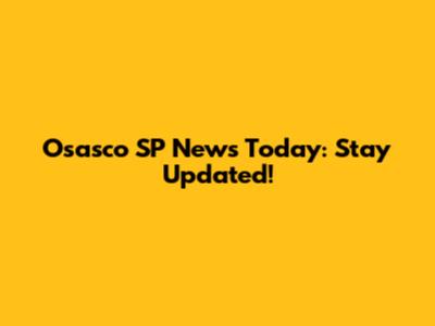 Osasco SP News Today: Stay Updated!