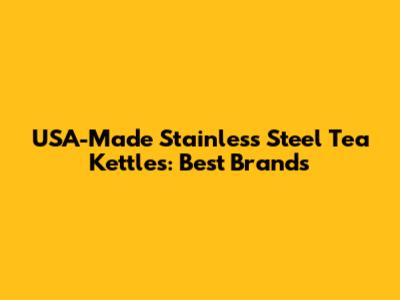 USA-Made Stainless Steel Tea Kettles: Best Brands